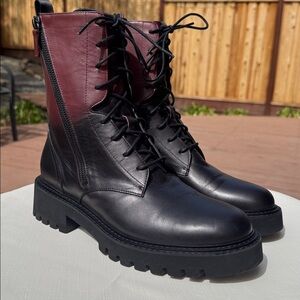 Homers Artisan Leather Combat Boots – Made in Spain – Size 40EU/8US men’s